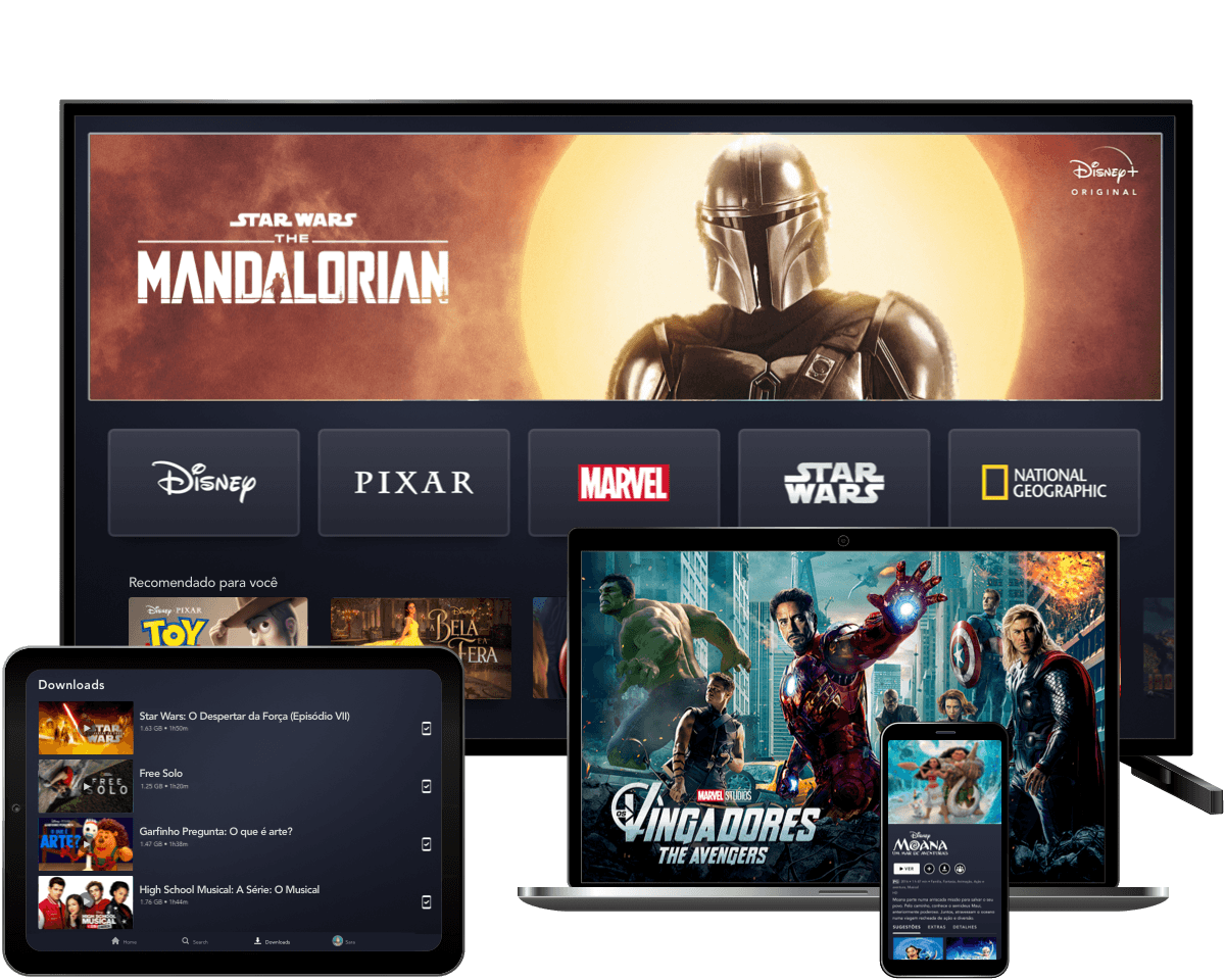 Imagem TV tablet e celular
